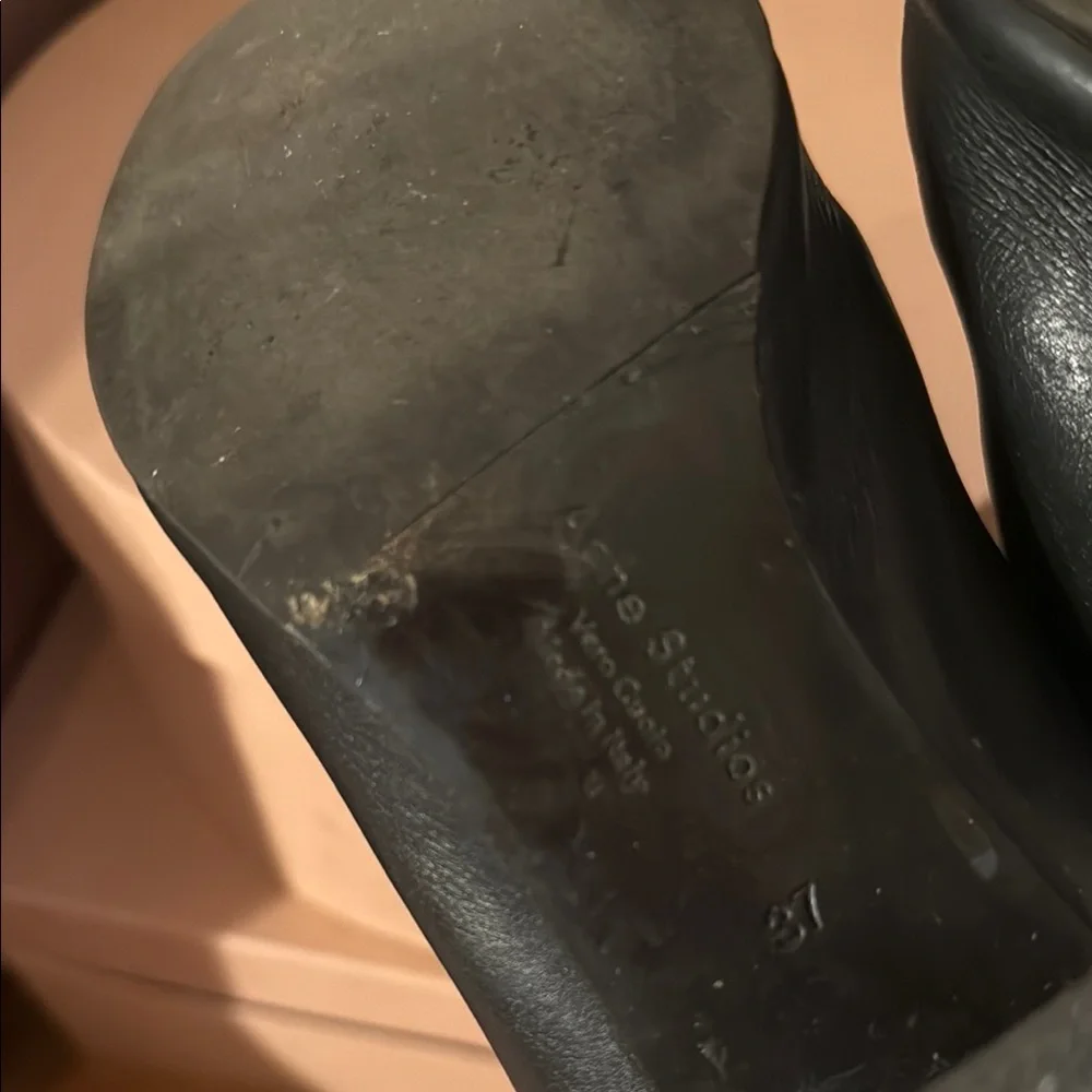 ❤️ ACNE Studios La Garçonne Black Leather Mules Sihl - Picture 8 of 8